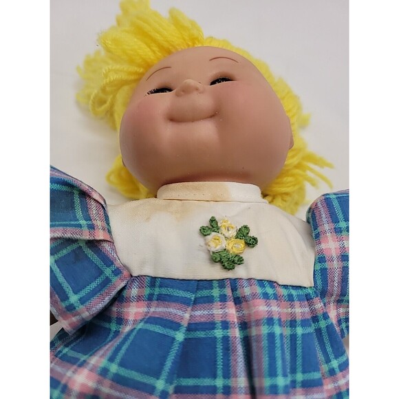 Sweet BABY DOLL with Yellow Hair Dress Sleep Eyes 9" CEAN TOYS - Picture 13 of 16